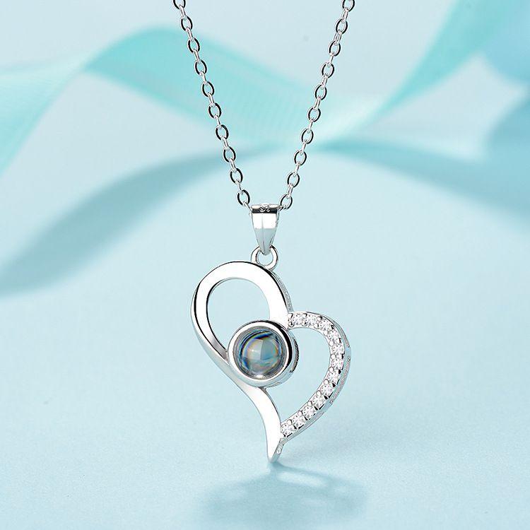 Personalized Projection Photo Necklace - Forever In My Heart - Record My Love
