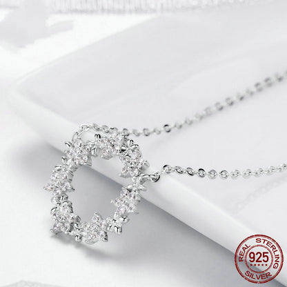 Sterling Silver Gypsophila Necklace with Zircon