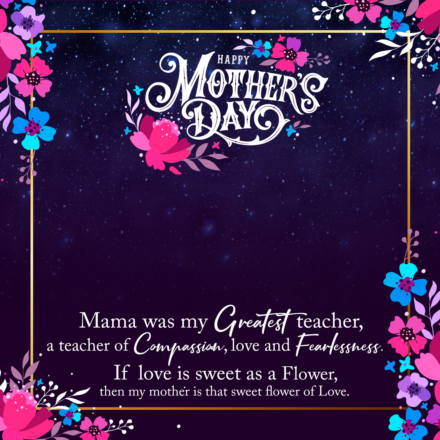 To Mother Message Card