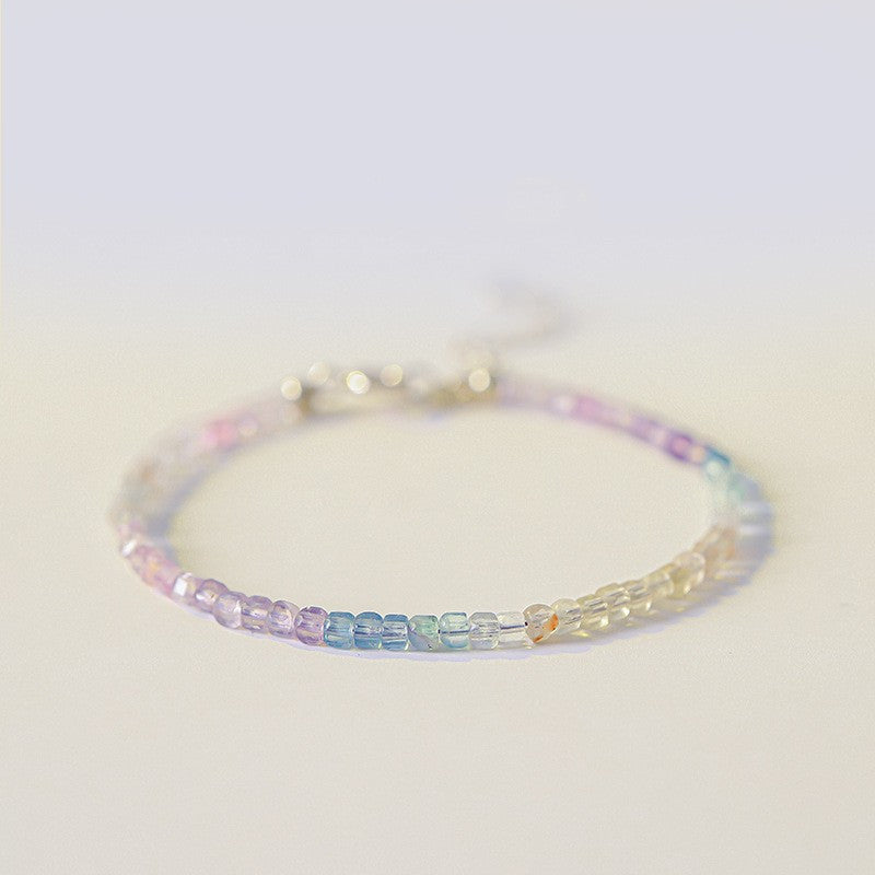 Extra Fine 2mm Rainbow Small Tourmaline Bracelet