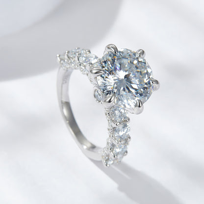 5 Carat Full Moissanite Luxury Silver Ring