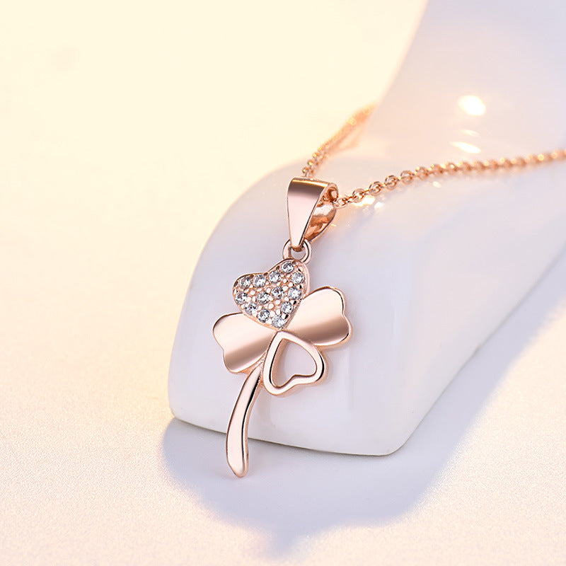 Four-leaf clover necklace