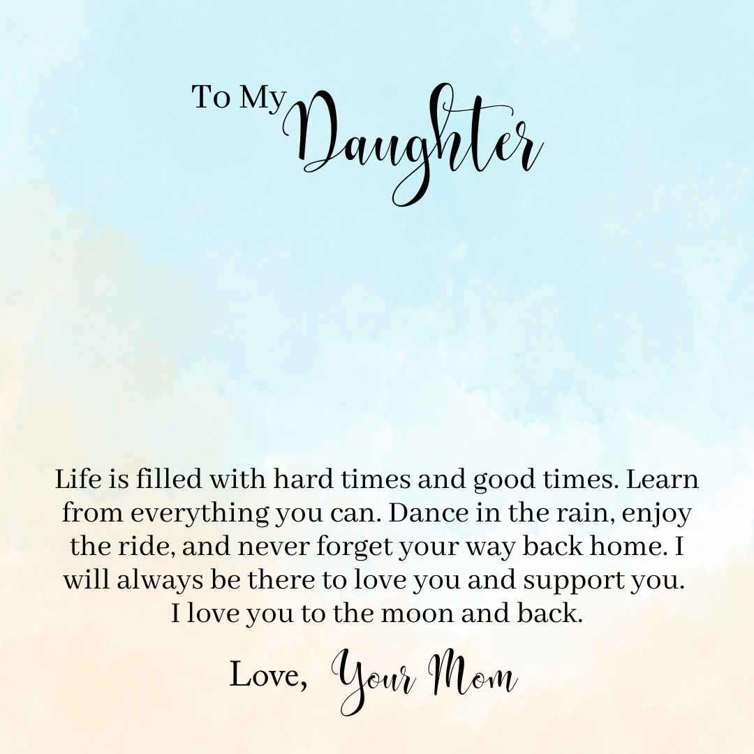 To Daughter Message Card