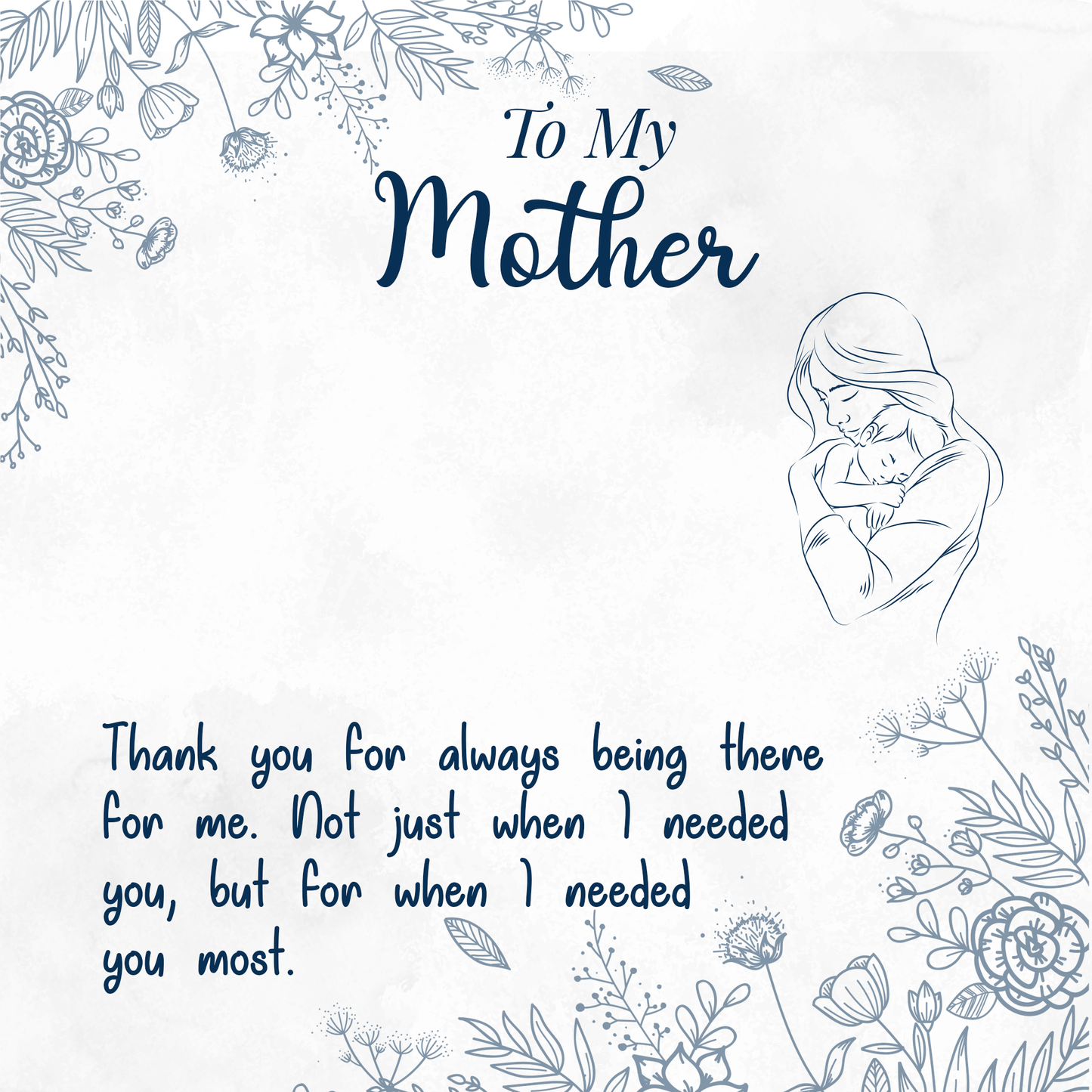 To Mother Message Card