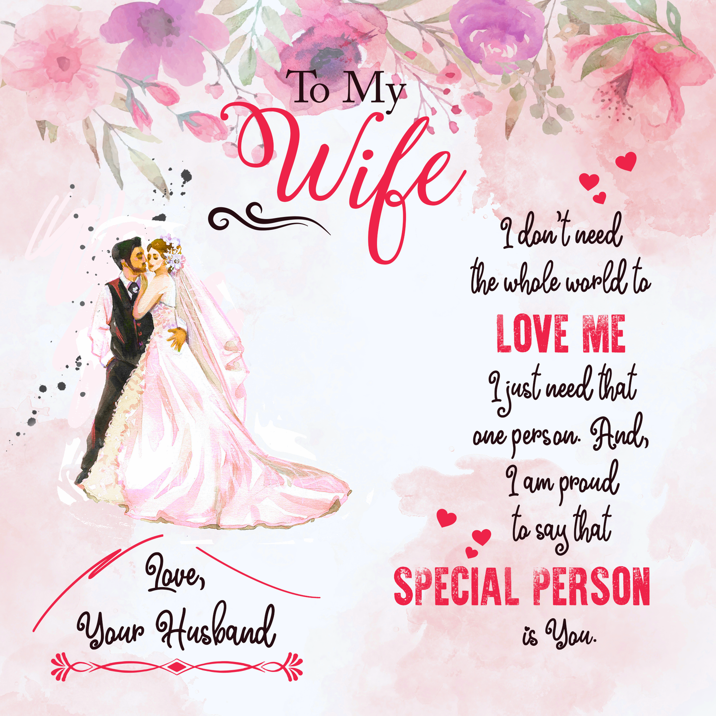 To Wife Message Card