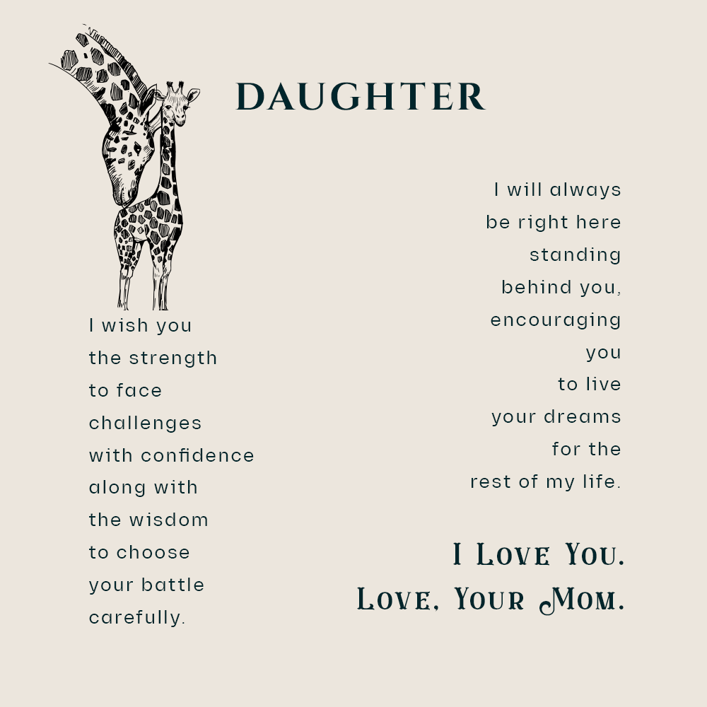 To Daughter Message Card