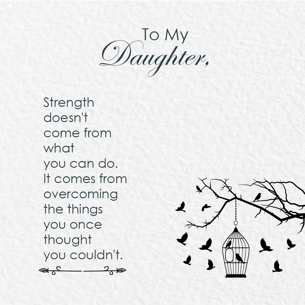 To Daughter Message Card