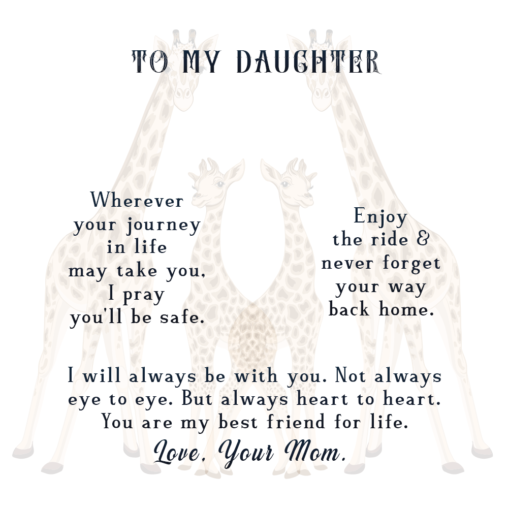 To Daughter Message Card