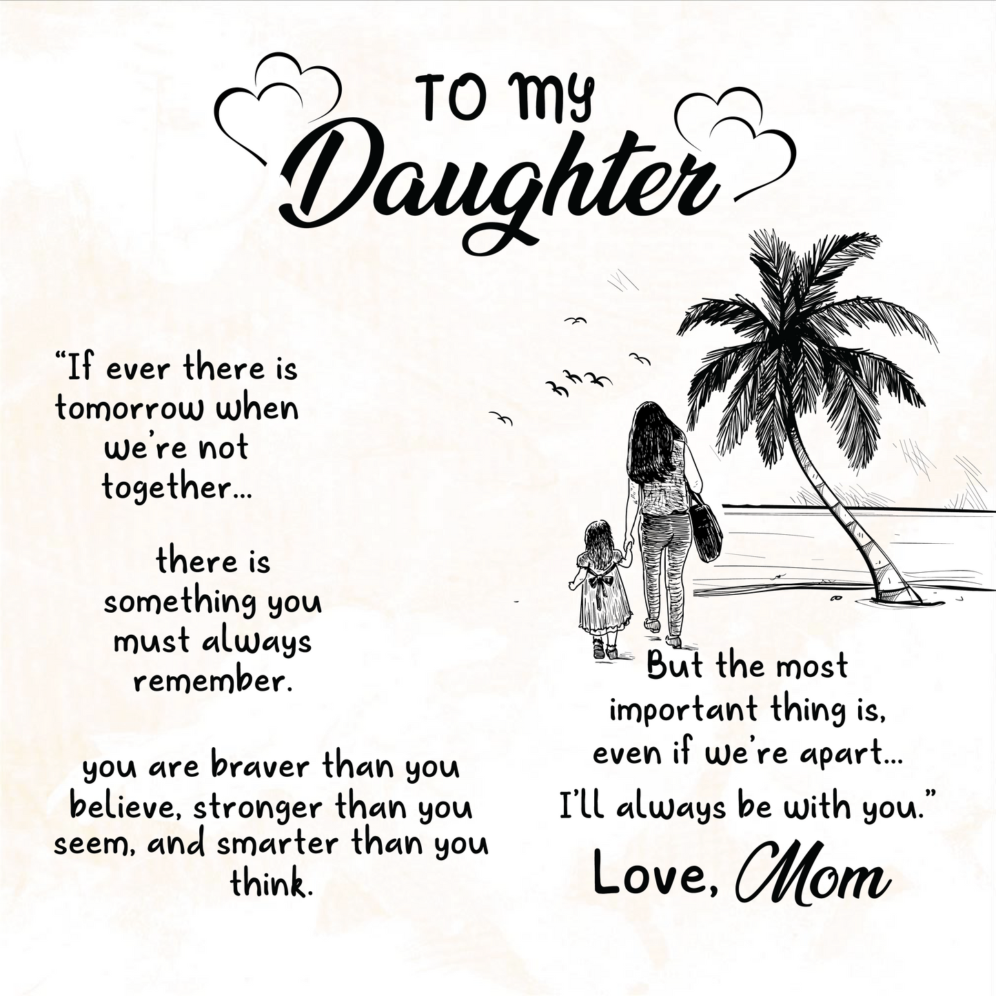 To Daughter Message Card