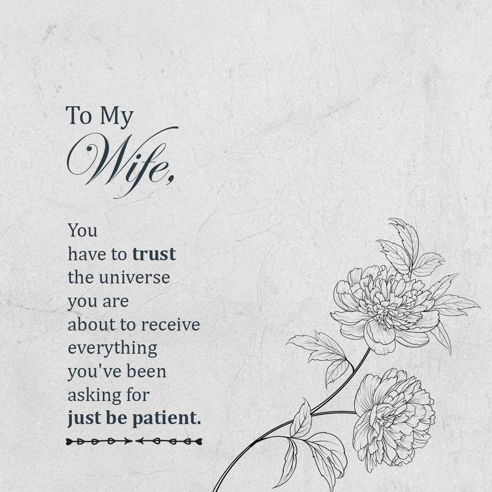 To Wife Message Card