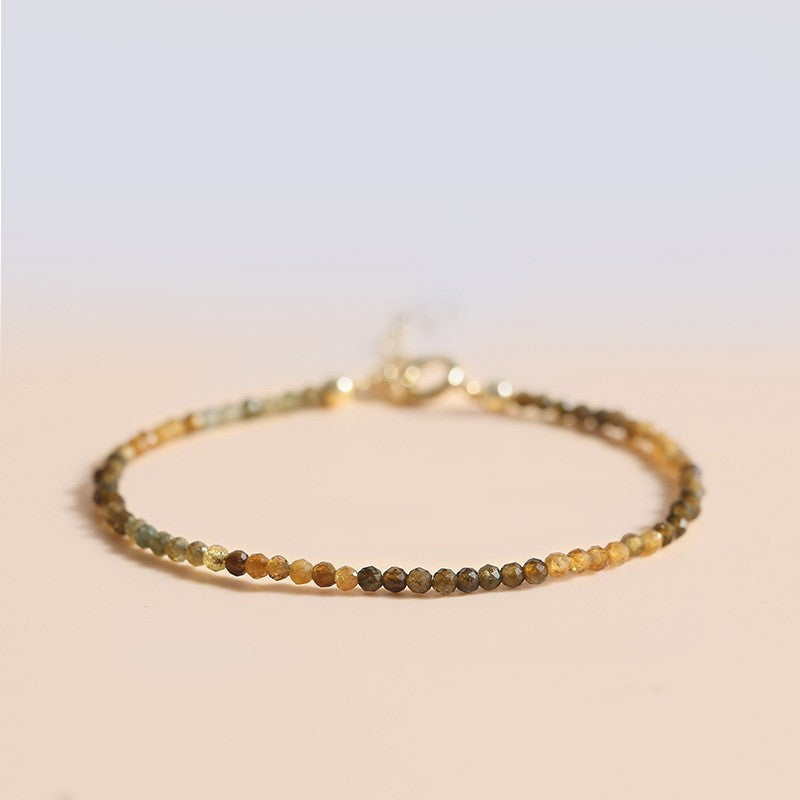 Extra Fine 2mm Rainbow Small Tourmaline Bracelet