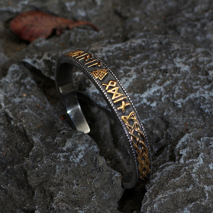 Titanium Steel Viking Rune Bracelet