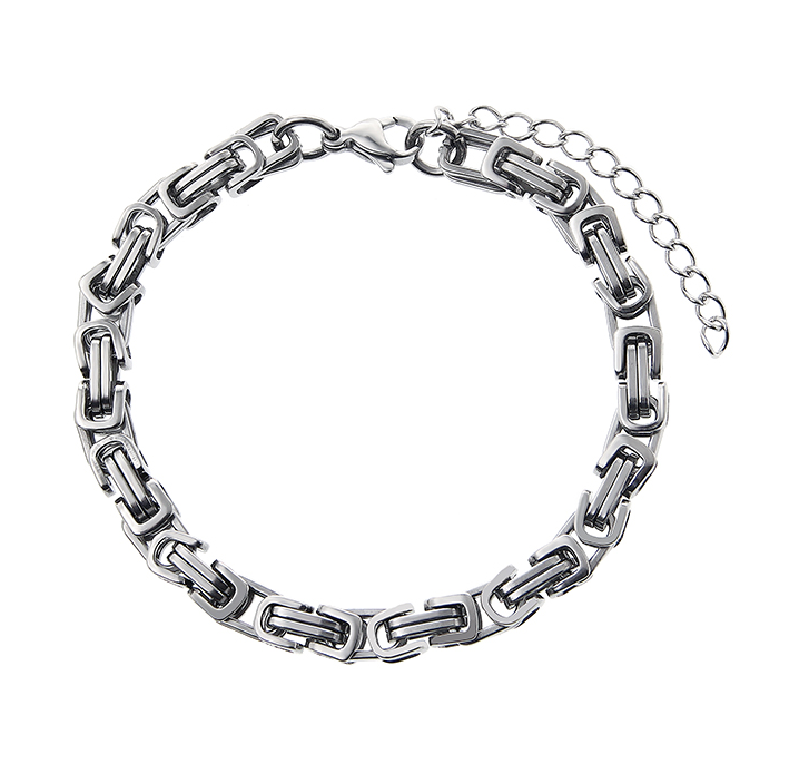 Bracelet empereur argent acier titane