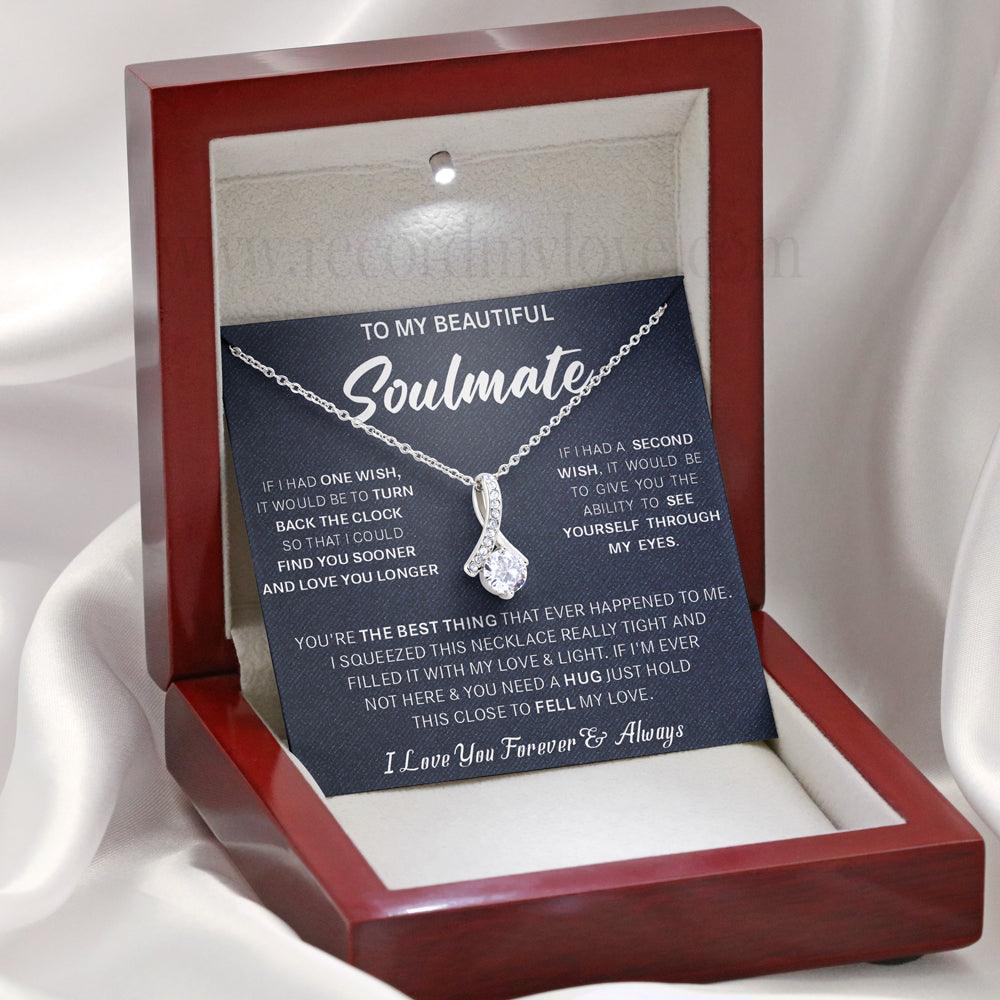 Love Necklace To Soulmate❤️-You're the best thing that ever happened to me - Record My Love