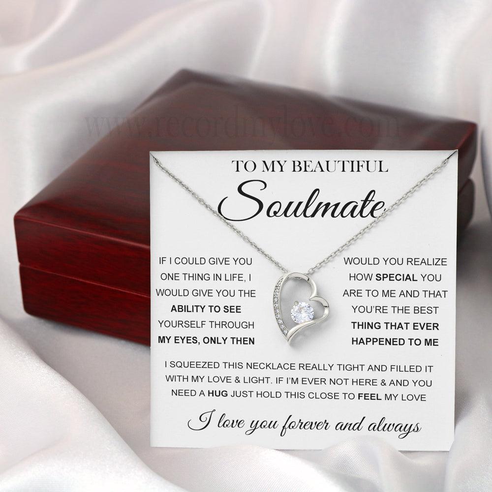 Love  Necklace To Soulmate❤️-If I Could Give You One Thing In Life - Record My Love